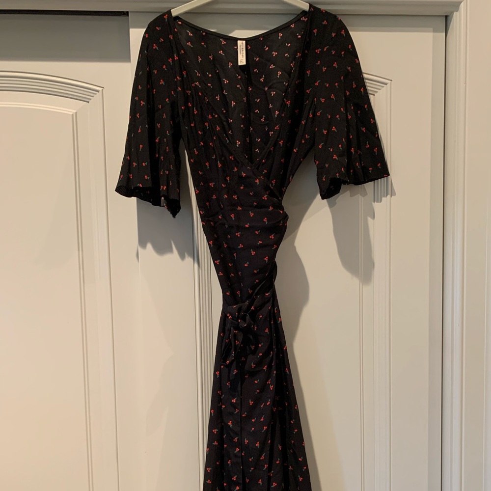 Bec+Bridge Midi Rose Wrap Dress